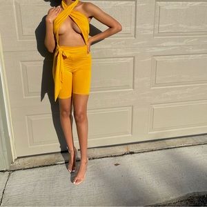 Yellow Halter Romper